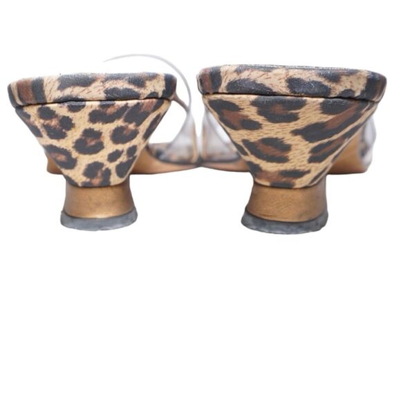 Beverly Feldman Love & Desire Vintage Leopard Print Kitten Heels, Size 7 - Picture 5 of 9